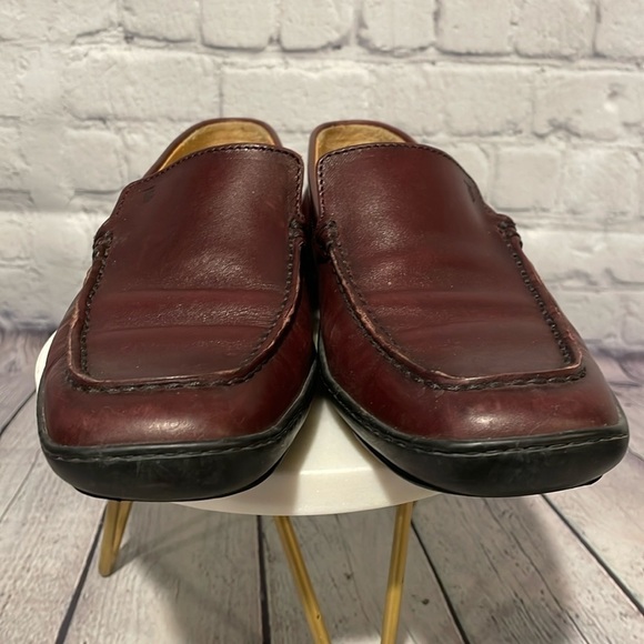 TOD'S Women's Leather burgundy loafers Size 7 1/2 - Picture 4 of 9